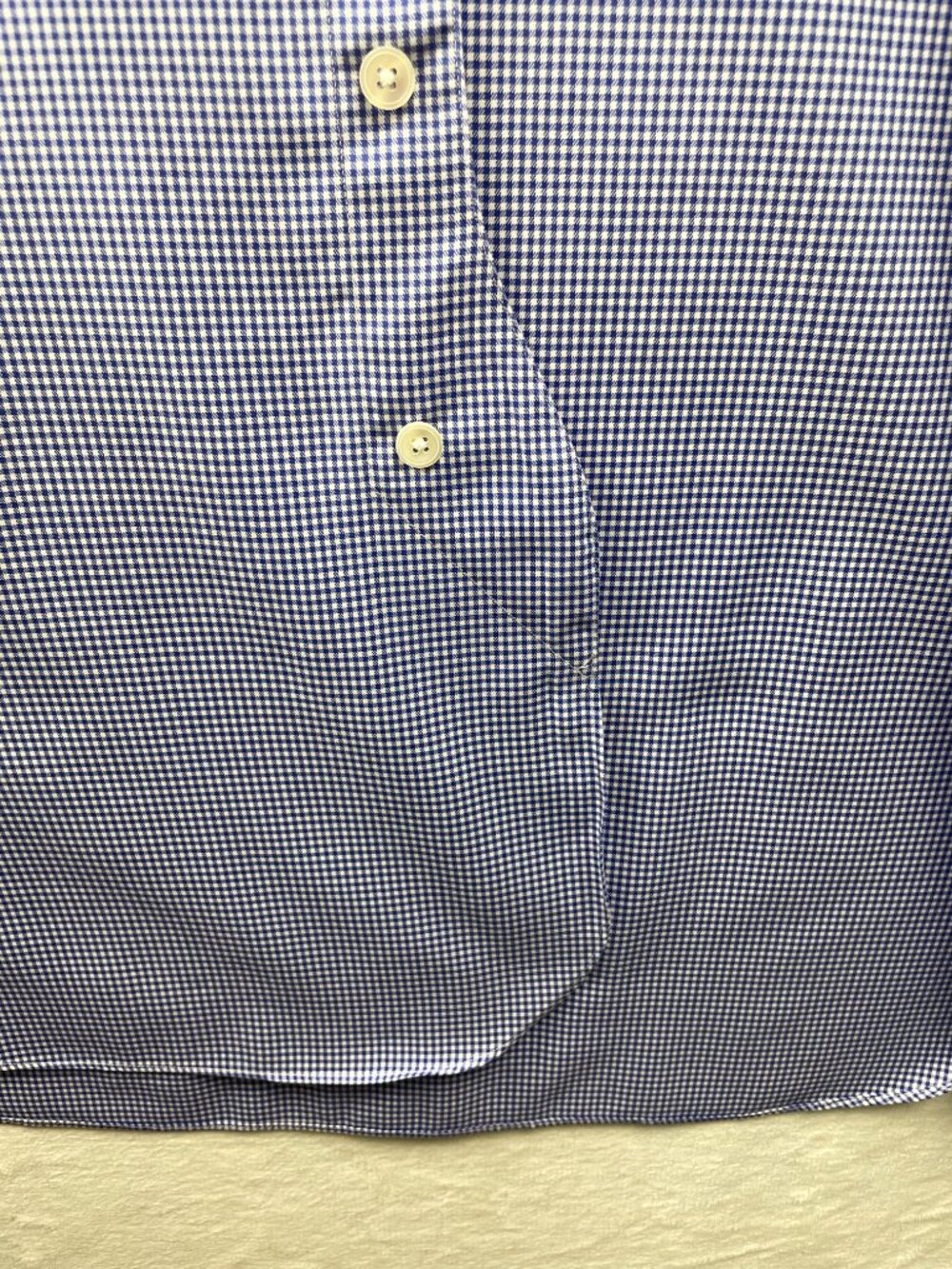 Thomas Pink Shirtmaker Dress Shirt Blue & White Houndstooth Men 16/41 (L) - Picture 5 of 8
